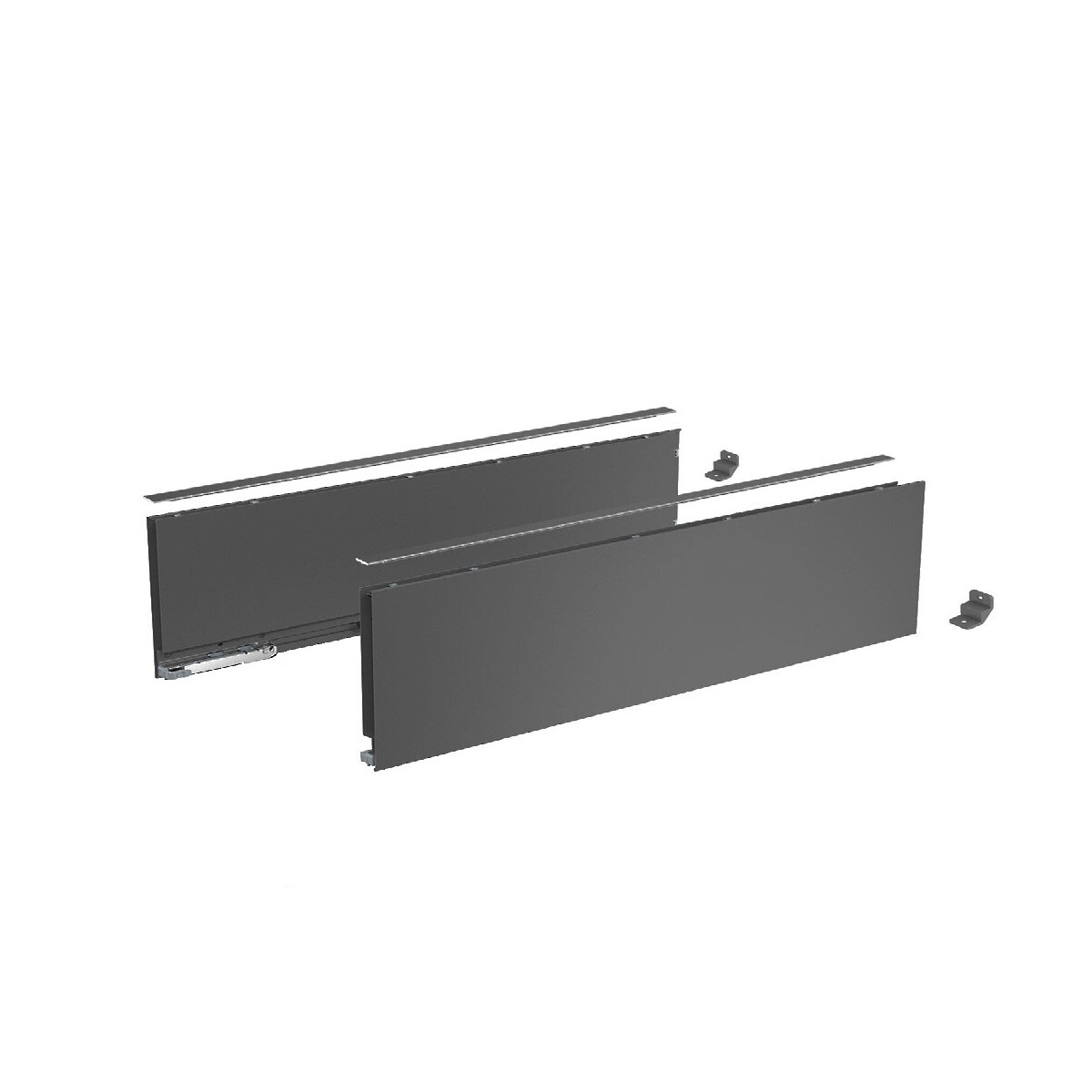 AvanTech YOU Drawer side profile set, height 101 mm x NL 350 mm, Anthracite, Left and Right
