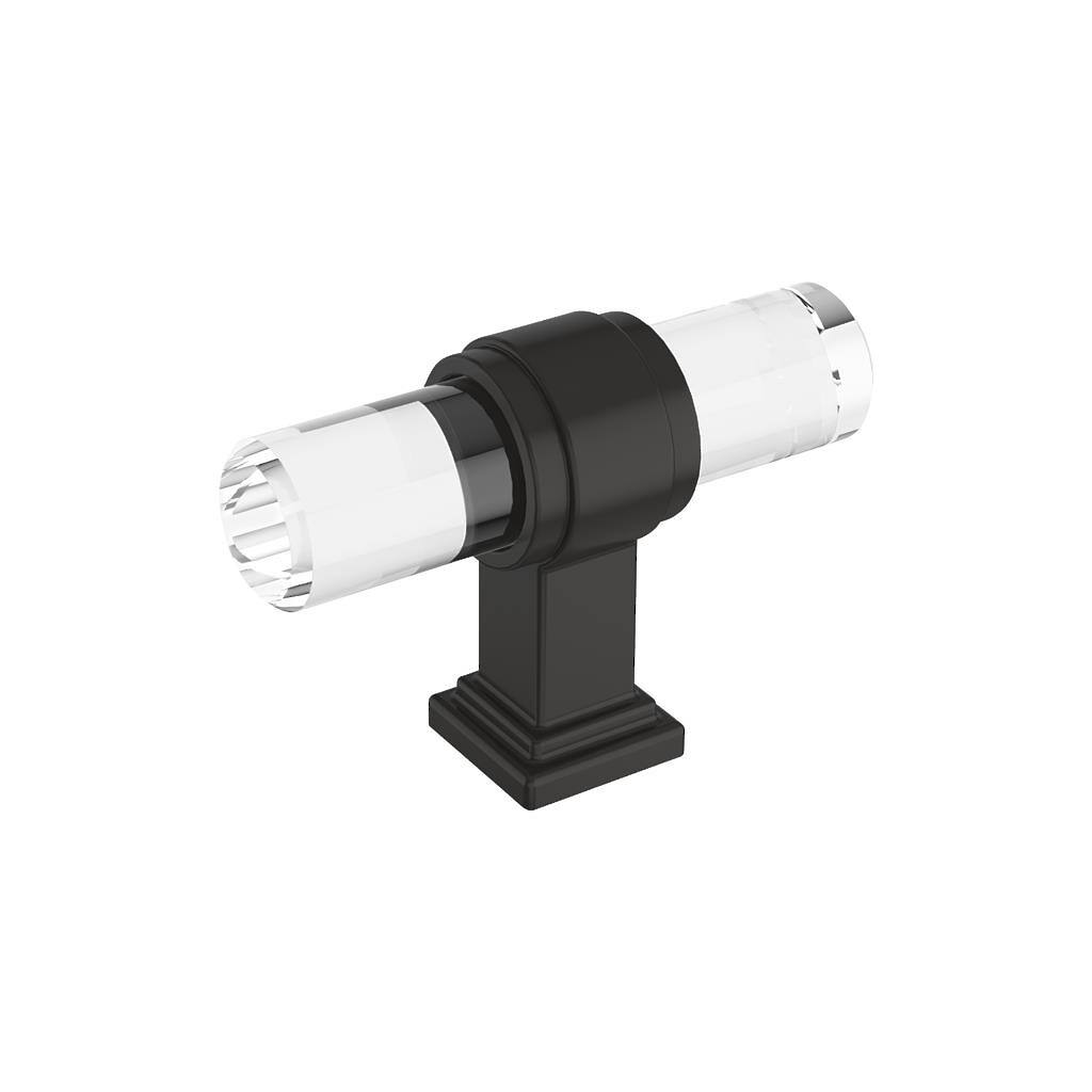 Glacio Knob 2-1/8" Clear/Black Bronze