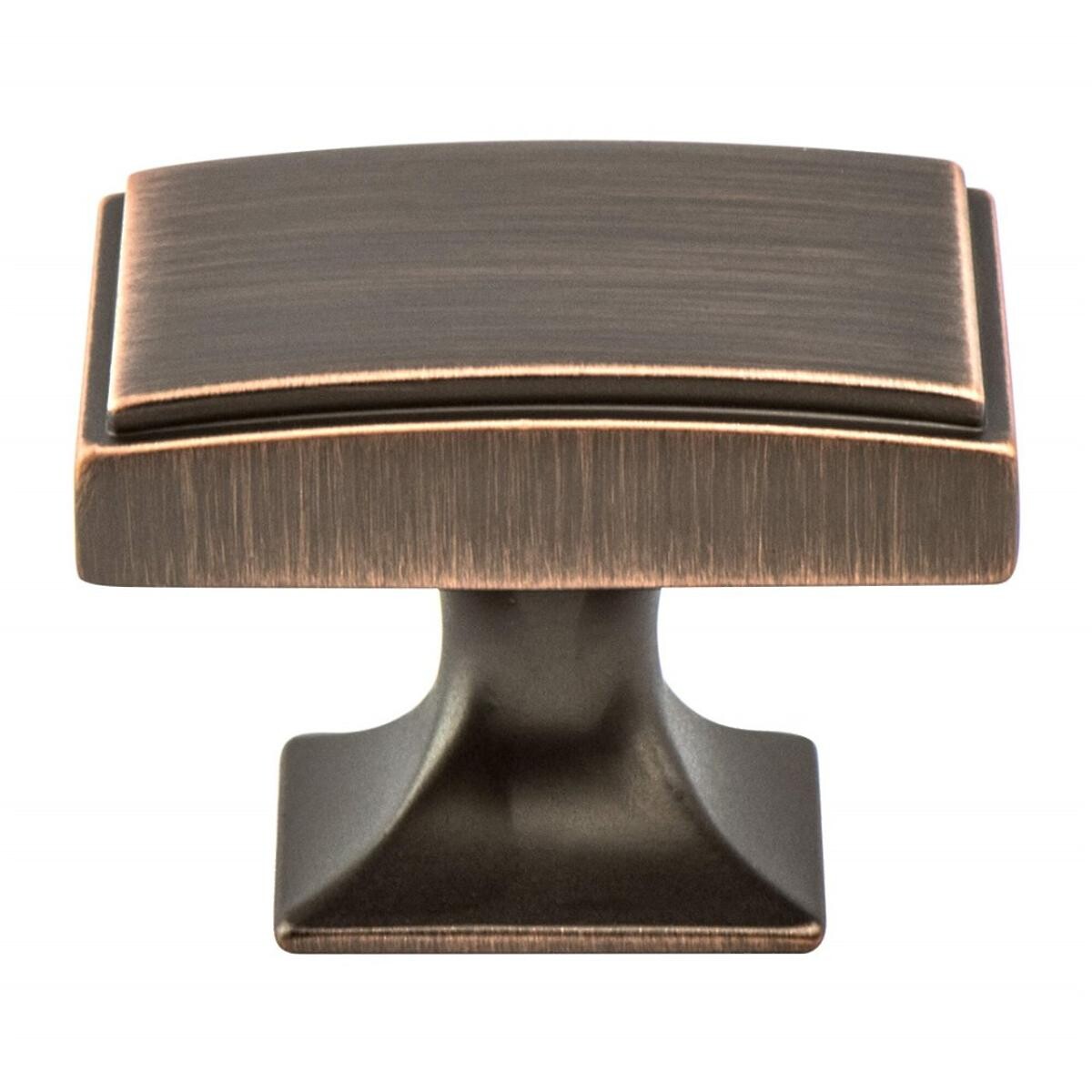 Hearthstone Square Knob 1-9/16" x 1-1/8" Verona Bronze