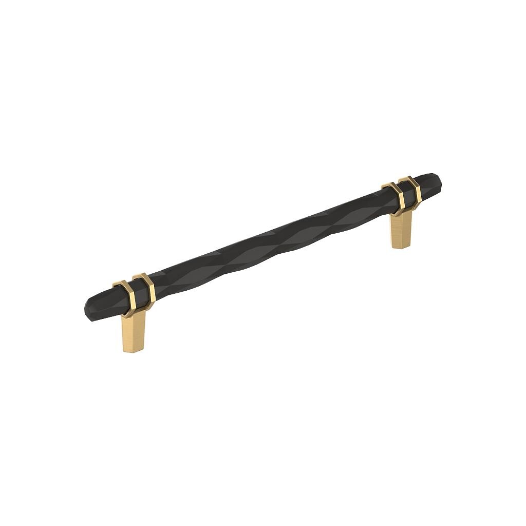 London Pull 8 inch CC Black Bronze/Champagne Bronze