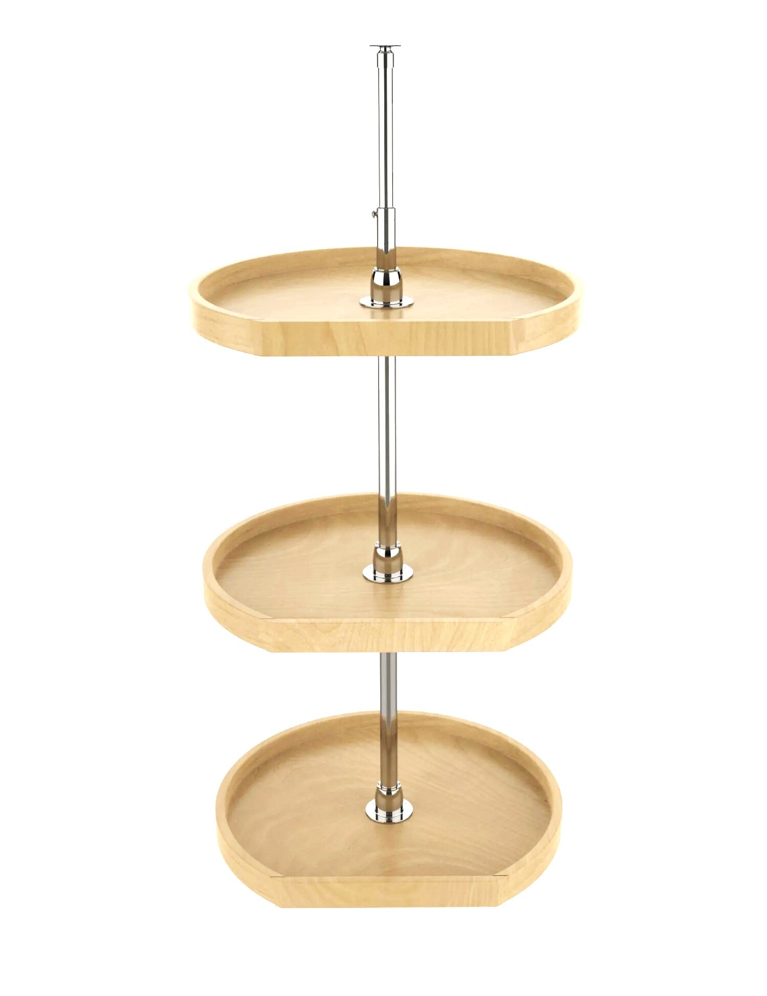 Rev-A-Shelf - 20" Maple D-Shape Wood Classic 3 Shelf (w/Hardware)