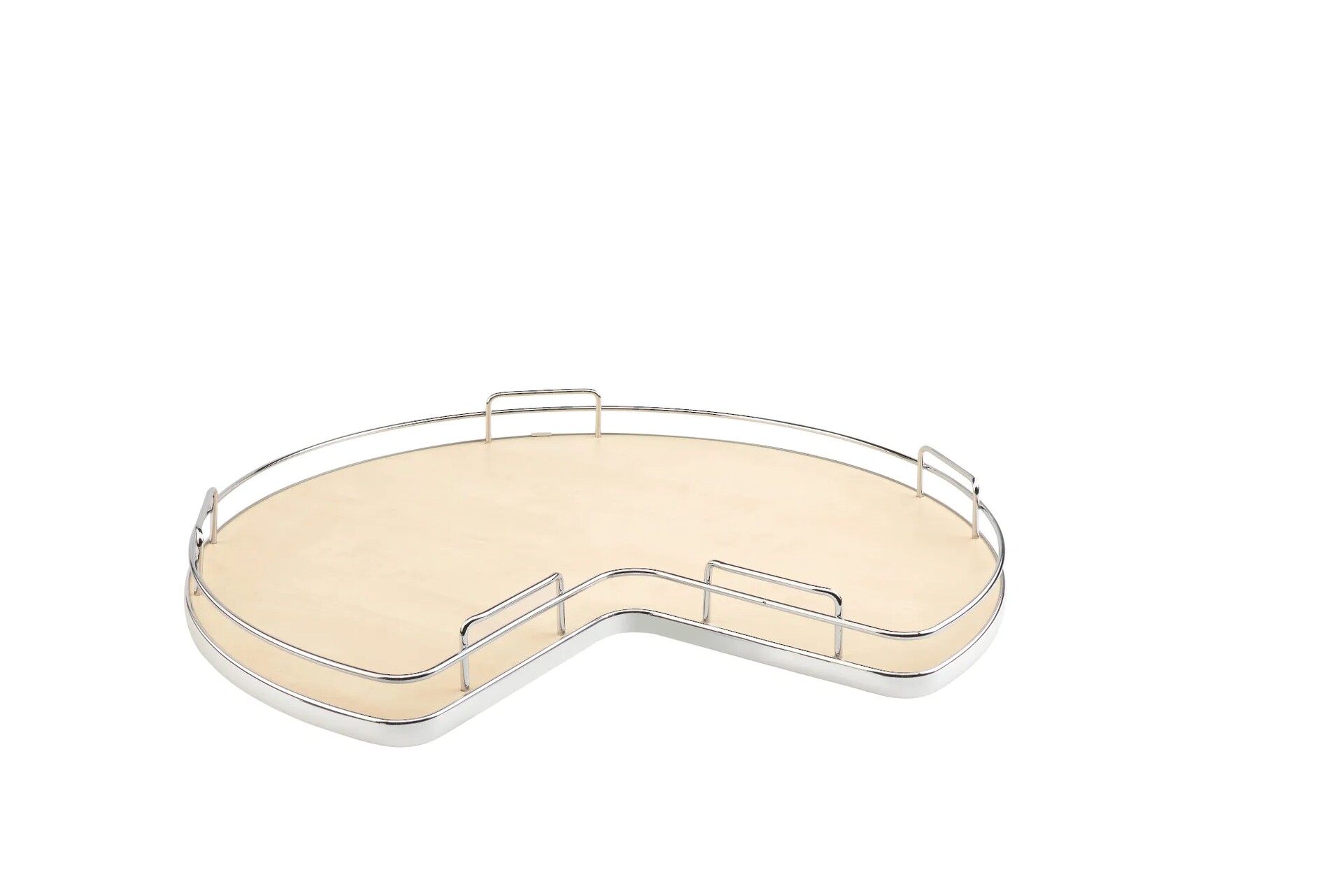 Rev-A-Shelf - 32" Maple Kidney Shape Solid Bottom Single Shelf (w/Bearing and Stop)