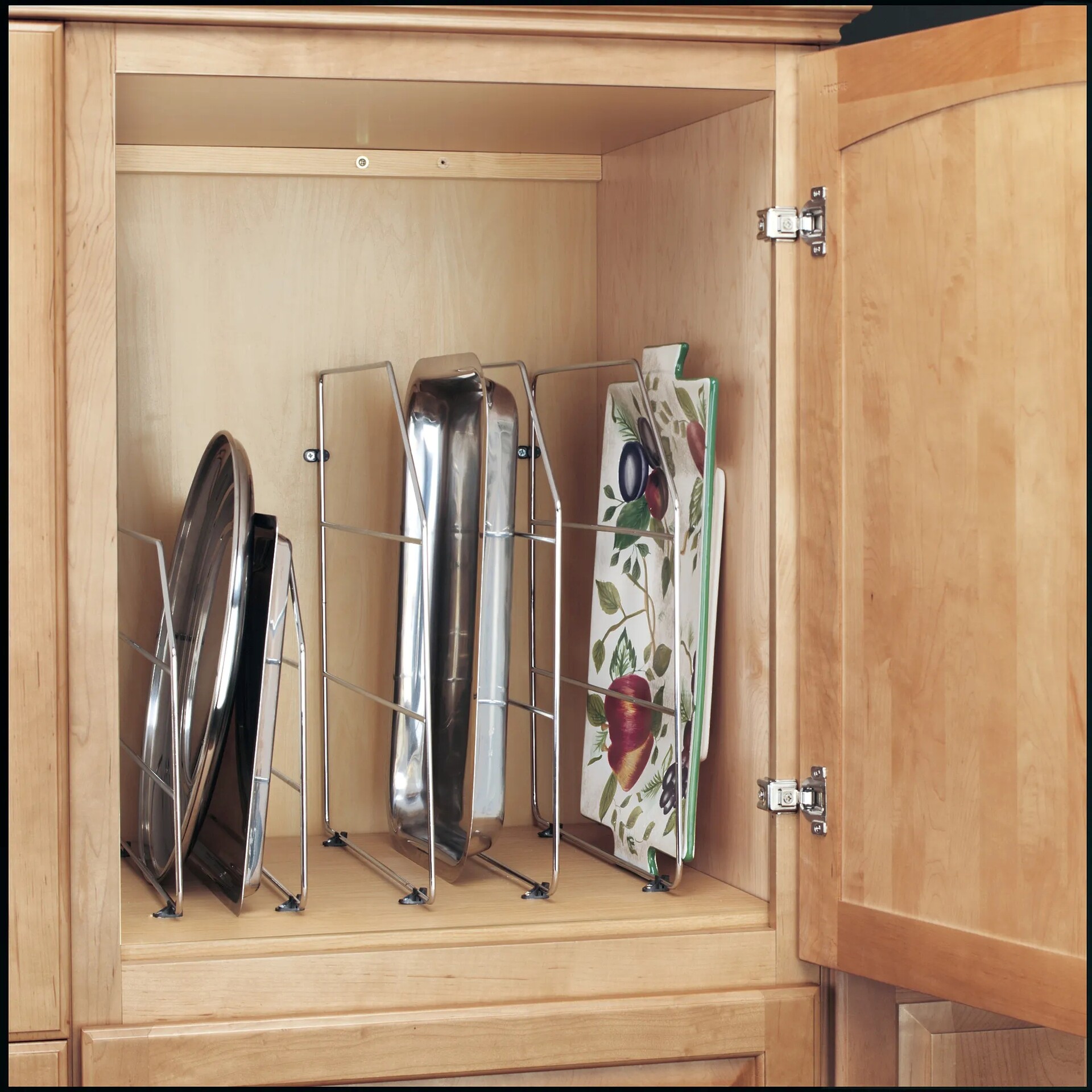 Rev-A-Shelf - 597 - Chrome Tray Divider 18 inch High with Clips